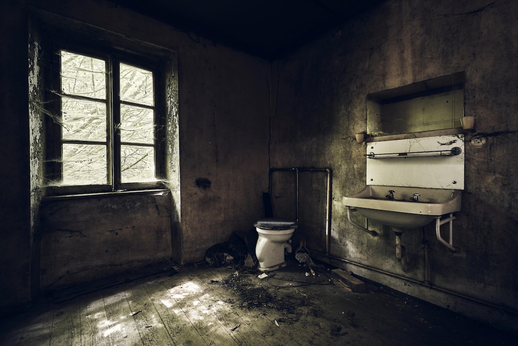 bathroom-with-sink-wall-covered-dirt-lights-abandoned-building_181624-17791